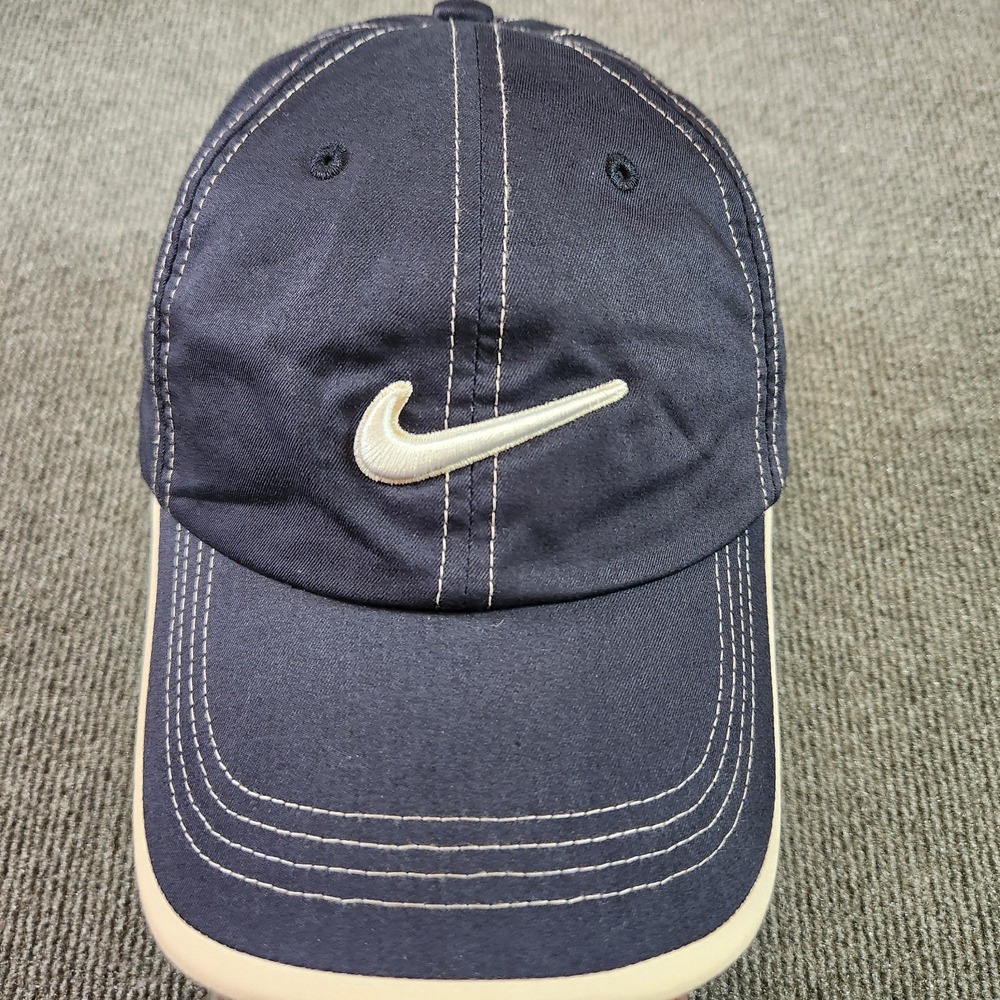 Nike Golf Hat Adult One Size Blue Performance Quick Dry Woven Cap Adjustable